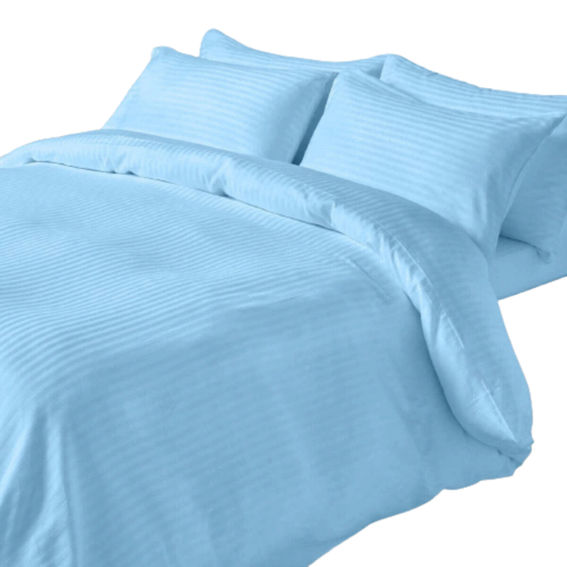 Relax Collection Microfibre Duvet Cover 3 Pieces Set - Blue