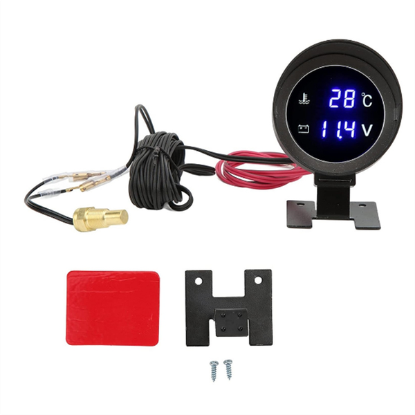 Dc 9-36V Car Water Temperature Gauge Voltmeter Compatible with Universal