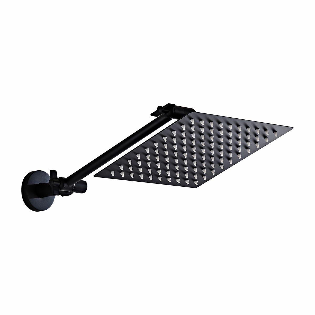 Angle adjustable shower head kit 8"S Black