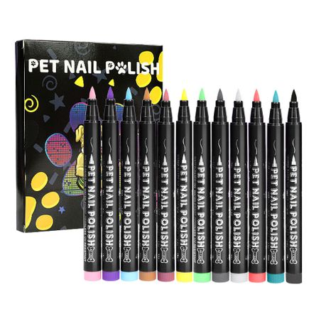 12 - Color Pet Nail Art Polish Pens Image