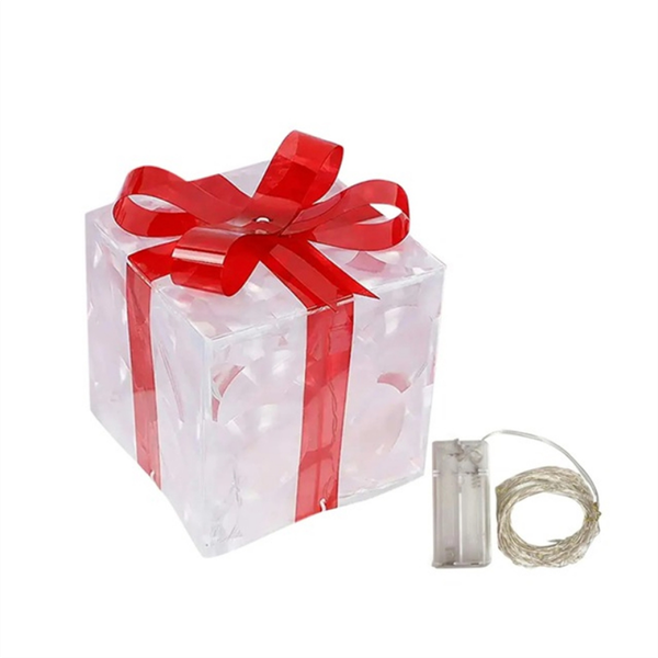 Christmas Light Gift Box LED Light Christmas Box Decorations Christmas Tree