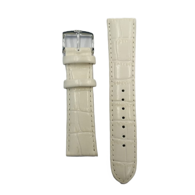 Beige Croco Grain Watch Strap - 18mm | Shop Today. Get it Tomorrow ...