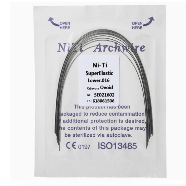Orthodontic NiTi Archwires Super Elastic Oval Round 10 Pieces