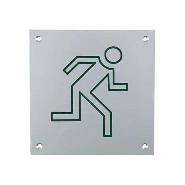 Aluminum Plate Running Man Sign 150 x 150 x 2mm