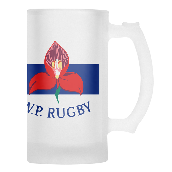 WESTERN PROVINCE Rugby Frosted Glass Beer Mug