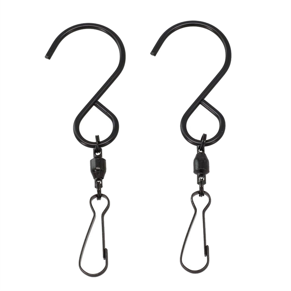 2PCS Versatile Rotating Hooks for Hanging Crystal Twisters and Bird Feeders