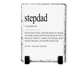 Step Dad Birthday Christmas Father's Day v3 Gift Rock Slate | Shop