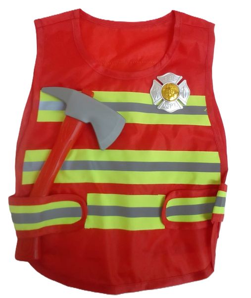 Fireman Vest Dressup Playset