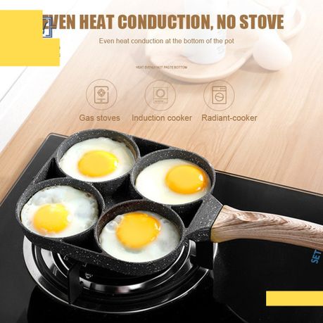 6 Holes Egg Frying Pan Non-stick Breakfast Maker Pot Multifunctional Electric  Omelette Hamburger Pancake Making