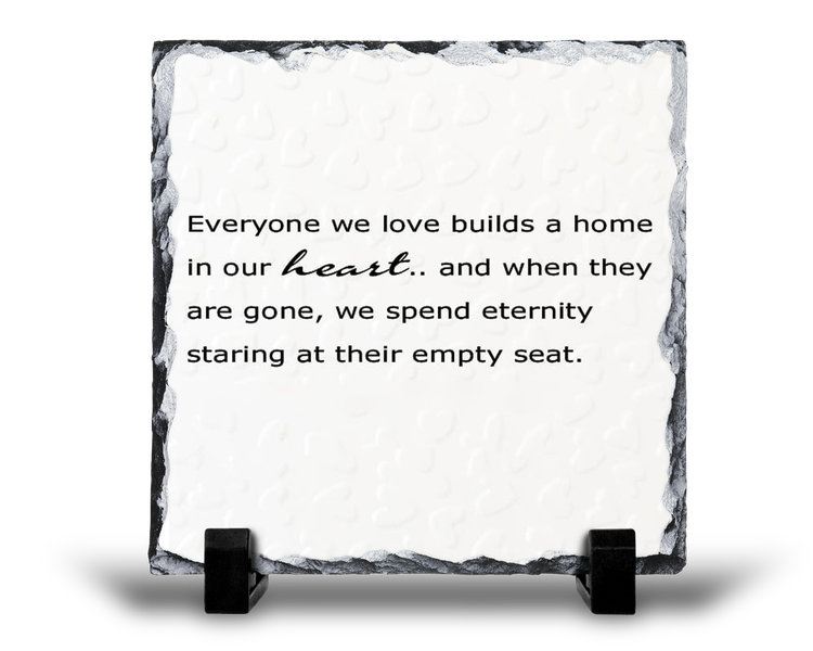 Everyone We Love Builds A Home Remembrance Grief Memorial Gift Rock Slate