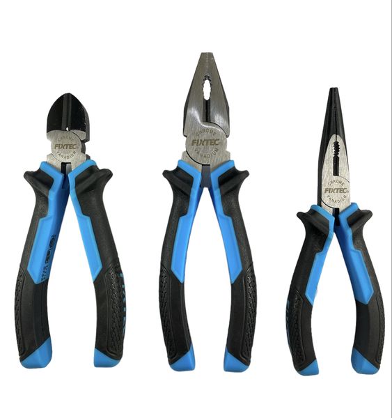 Fixtec 3 Piece Industrial Pliers Set