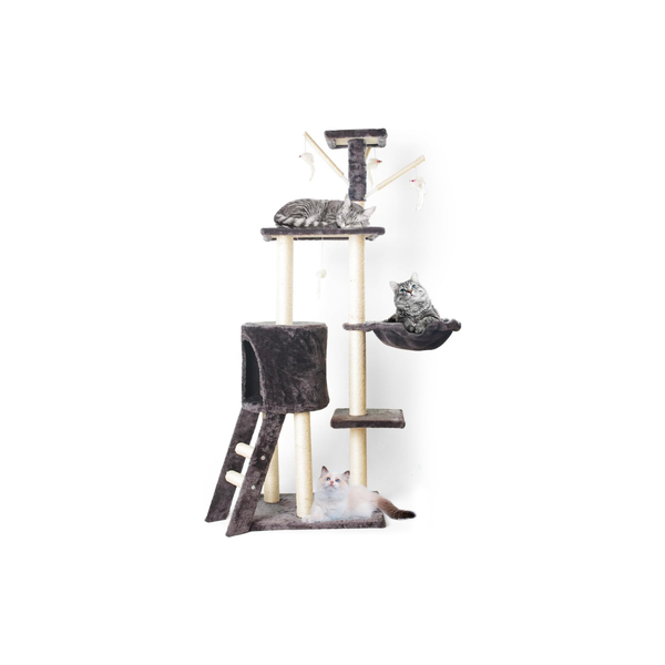 5-Tier Tall Cat Tree Climbing Stand with Perches and Scratching Posts