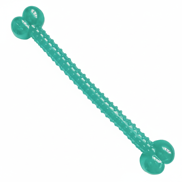 Nunbell Textured Pet Fetch Bone Chew Toy Dogs with Grip Ends In 2 Colors
