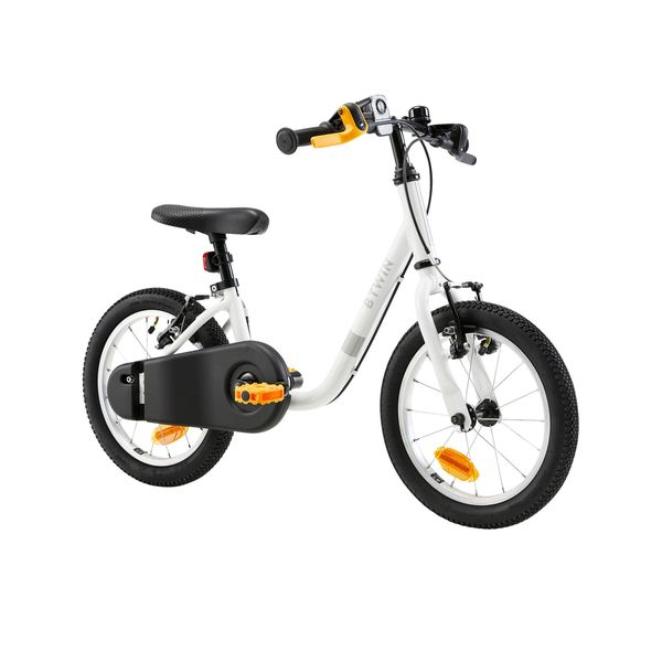 Decathlon - Btwin Kids' 14-Inch Bike - Discover 100 - White - 3-5 Years
