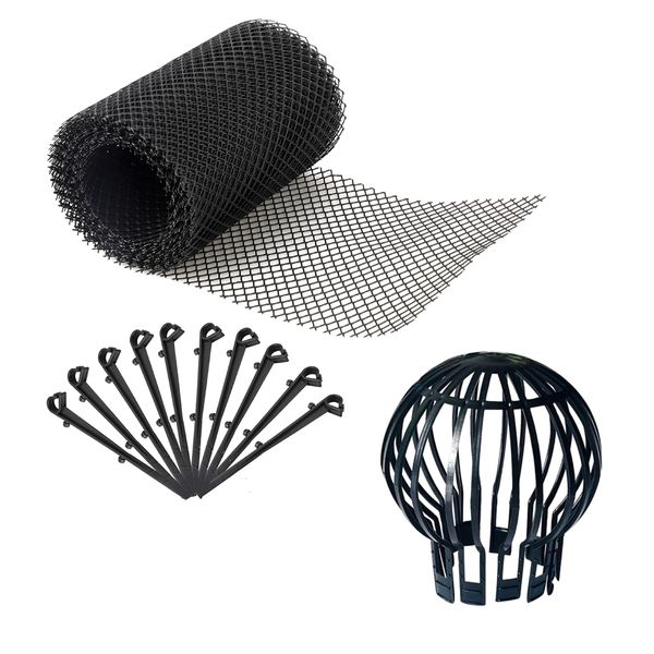 Garden Anti-Clogging Mesh Cover Gutter Guard Drain Protector 6m