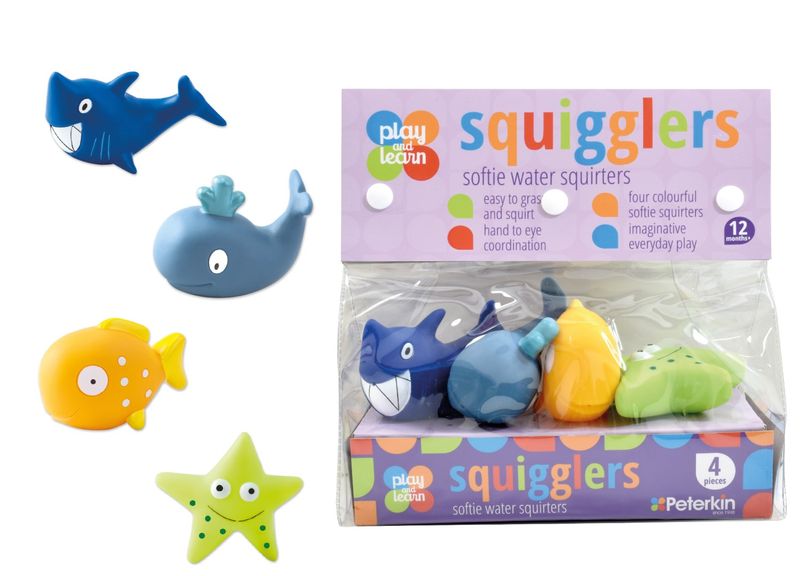 Sea Creatures Bath Toy Water Squirters Set 4 Pieces
