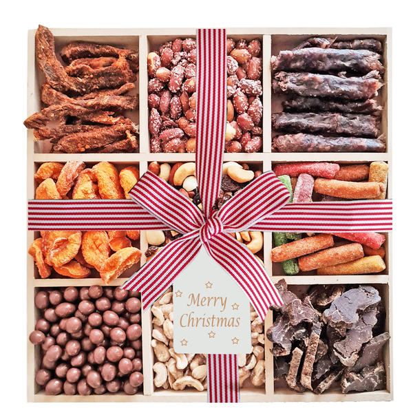 Christmas Selection of Nuts Dried Fruit and Biltong