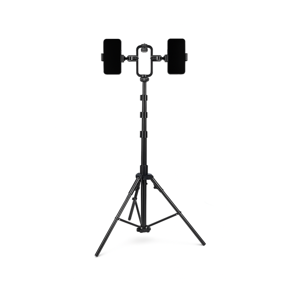 1.5M Tripod with 2 Phone Holders - Dual Phone Mount Stand