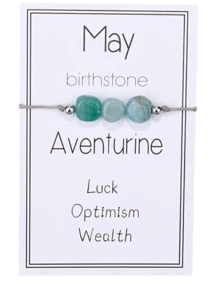 May Birthstone Aventurine Bracelet