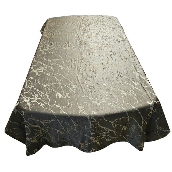 Voil Centre Tablecloth - Marble22 - Brown/Gold - 145cm x 250cm