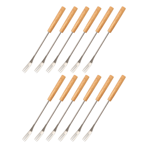 12Pcs Fondue Fork Grilling Set Muddler For Cocktails Set Fruit Forks