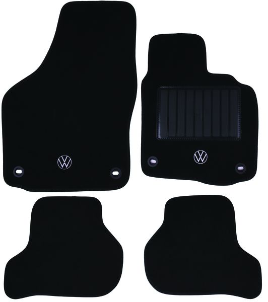 4-Piece Carpet Set Compatible with Volkswagen Golf 5 (Black)