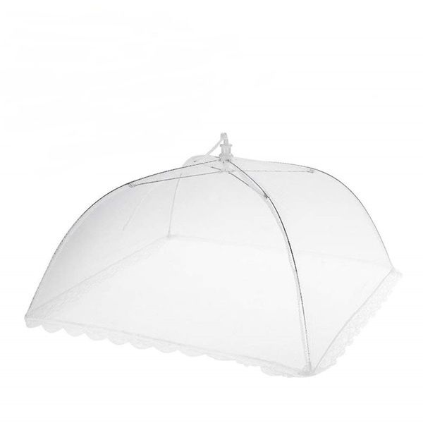 Umbrella Food Cover Square Shape - White