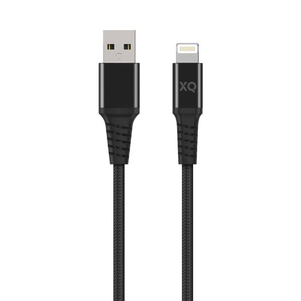 XQISIT Extra Strong Braided Lightning to USB-A 200cm - Black