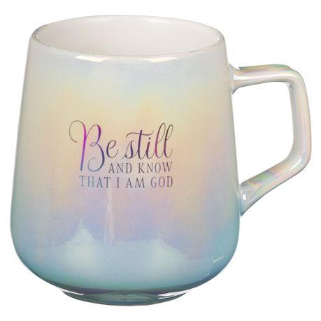 Mug - Be Still And Know That I Am God, Pearl Ombre, Psalms 46:10 Image