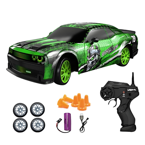 RC Drift Car Toy Car 2.4GHz 4WD 1:24 Remote Control Toy Car Green
