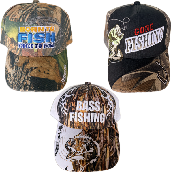 3 Pack Caps - Caps for Fishing - Cool Fishing Caps