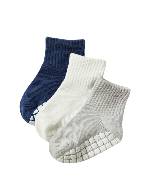 3 Pairs of Cozy Pixies natural Baby Socks