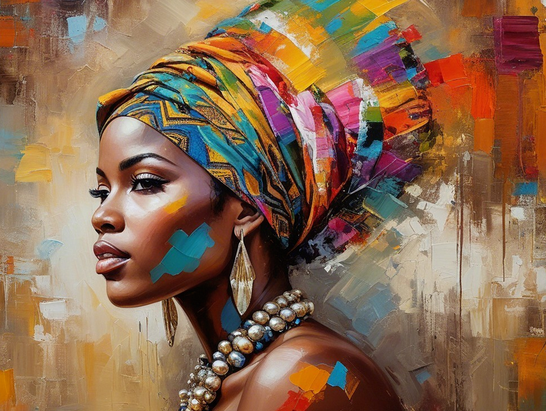 Canvas Home Decor Wall Art - African Beauty