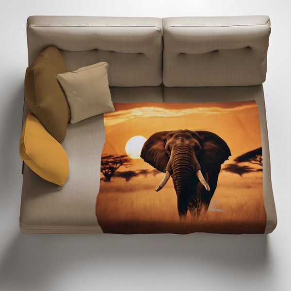 The Guardian Of The Plains Light Weight Fleece Blanket by Nathan Pieterse