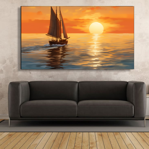 Canvas Wall Art - Sunrise Sail Abstract - IM0093