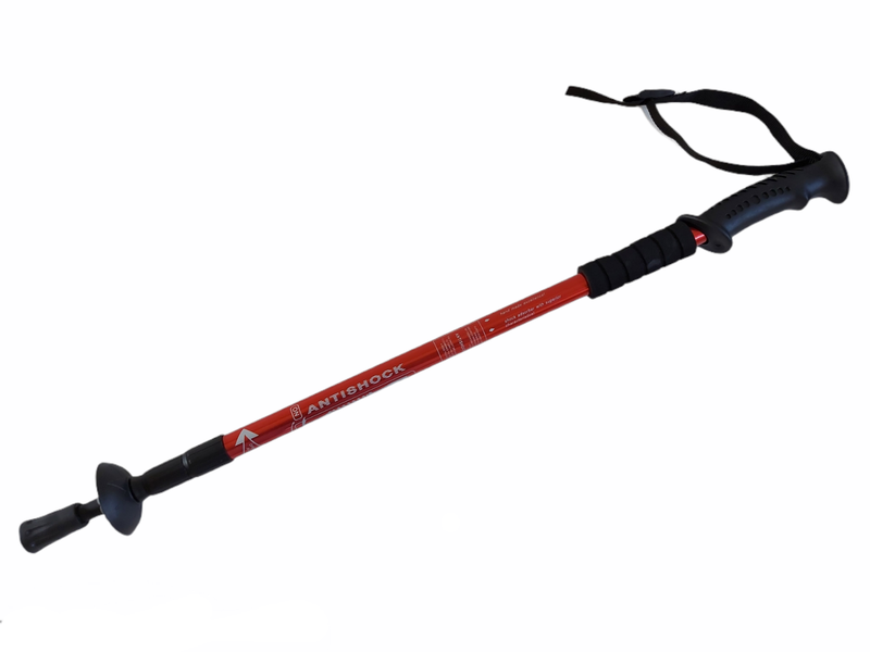 Trekking Pole, Adjustable for Hiking, Walking - Red