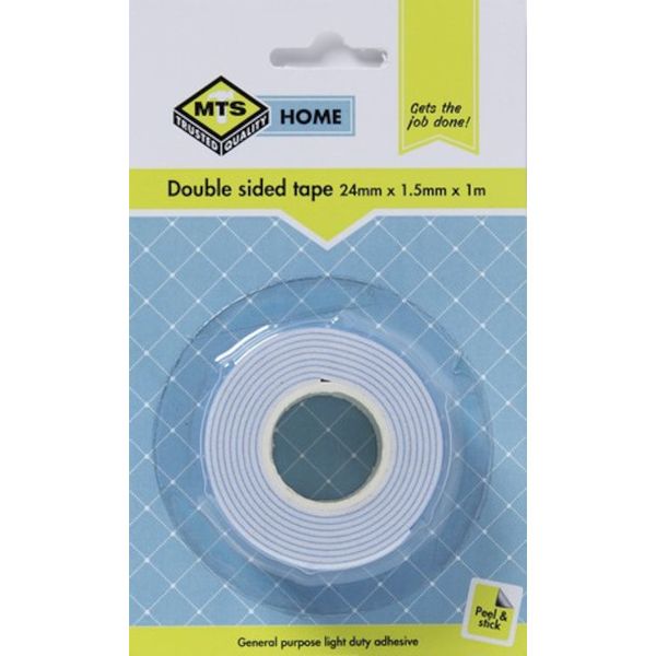 Bulk Pack x 6 MTS - Home Double Sided Tape 24mmx1.5mmx1m