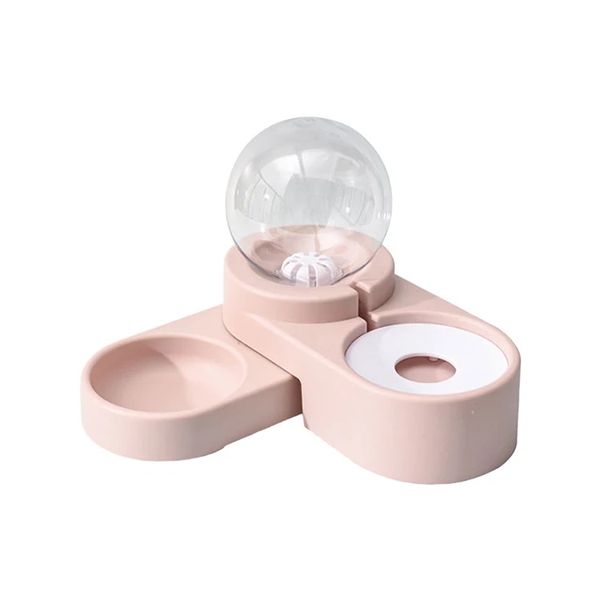 Food and Automatic Water Dispenser Pet Bowl - Cloud Pink