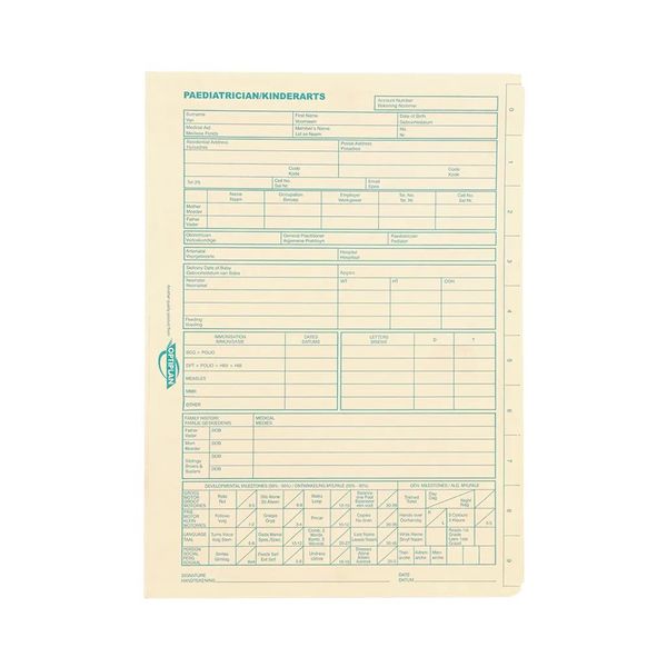 OPTIPLAN 700 Paediatrician Medical File (Pack of 100)