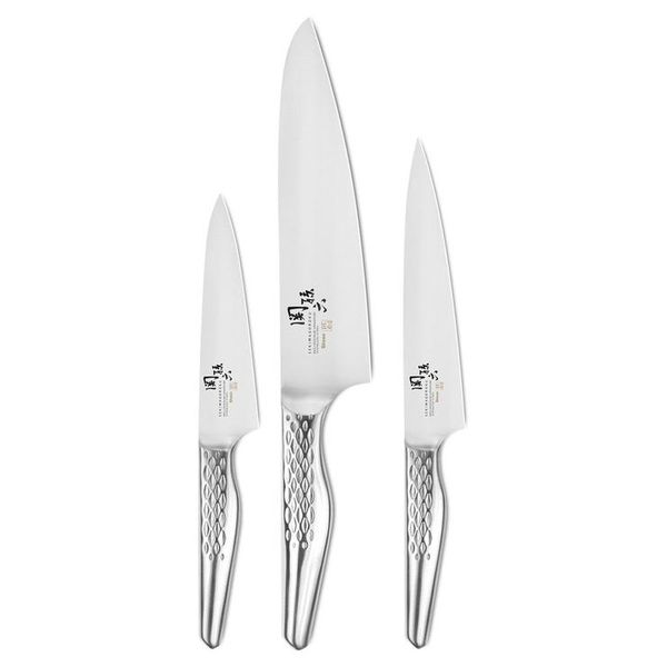 Kai Magoroku Shoso Knife Set 3 Piece Chefs ,Utility And Paring knife