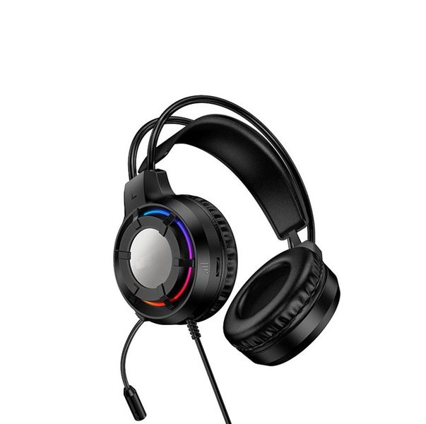 Wired Gaming Headset with RGB Lights &amp; 50mm Surround Sound Speakers BO112