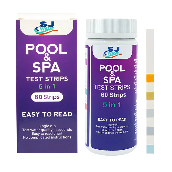 SJ Wave - Pool &amp; Spa Test Strips 5-in-1 - 60 Strips