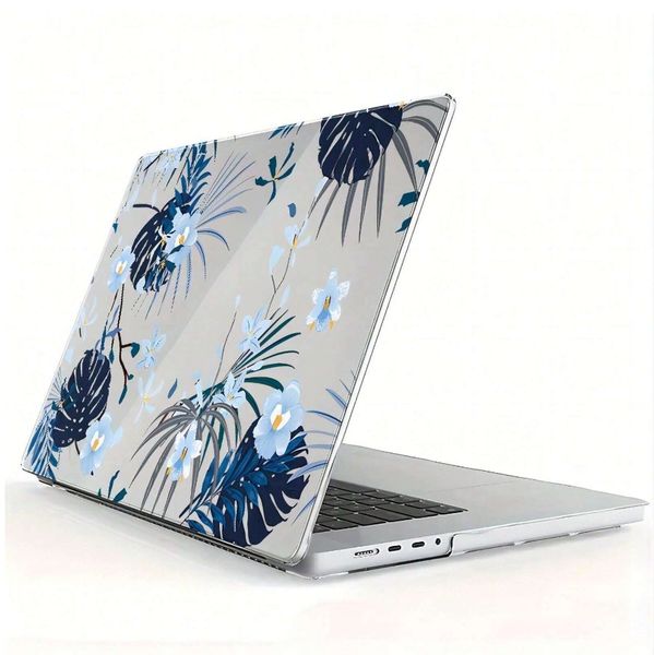 Transparent Botanical Hard-Shell 13.3-inch Case For MacBook Pro - Blue