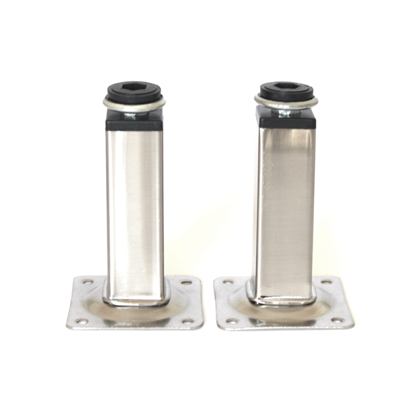 Project Solutions Cabinet Leg 100 X 25 Stainless Steel 2Pack
