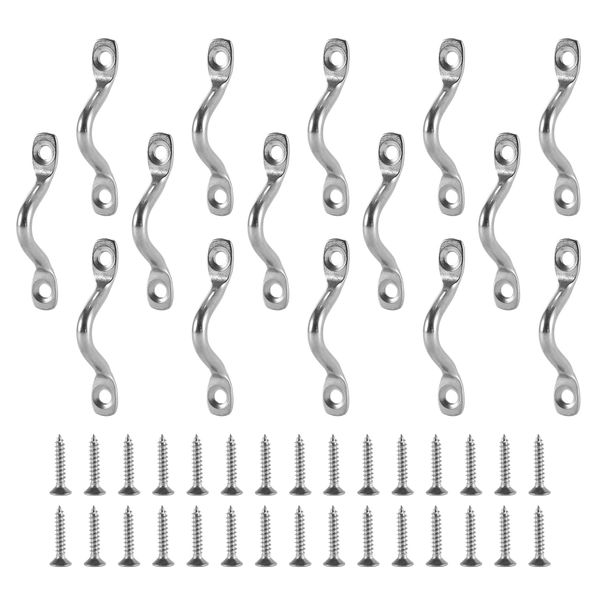 15Pcs Stainless Steel Peck Plate Eye Plates Ceiling Hook Eye Plate