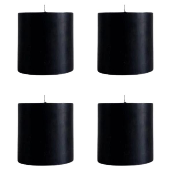 Classic Dripless Extra Long Burn Pillar Candle - 4 Pack