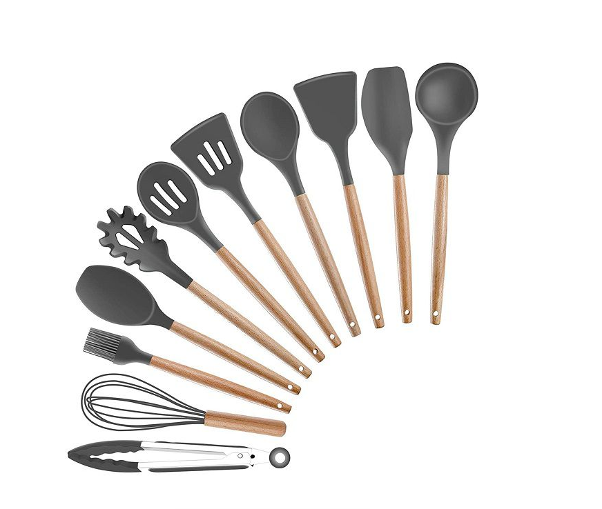 Kitchen Silicone Utensil Set 11 Pieces Dark grey Buy Online in