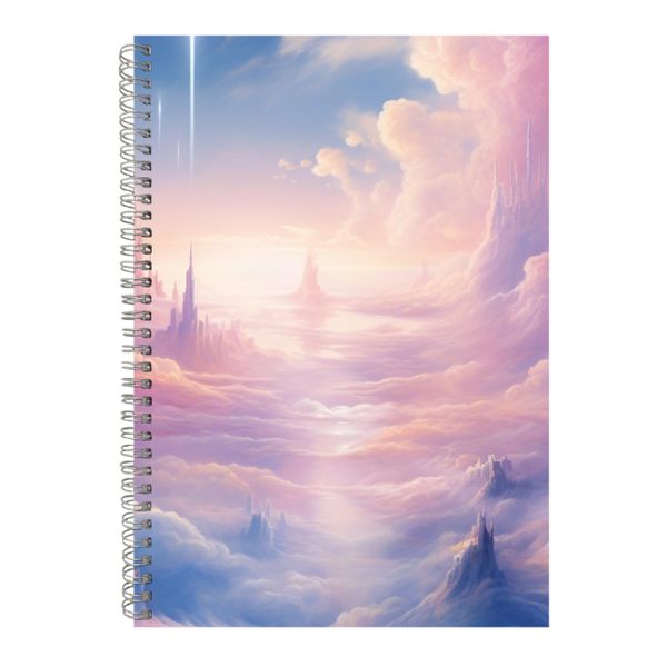 Sky A4 Notebook Spiral Lined Trendy Fantasy Books Graphic Notepad Gift 230