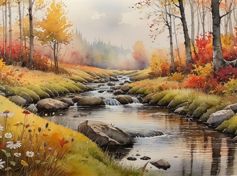 Modern Canvas Wall Art Home Decor - Colourful Serenity