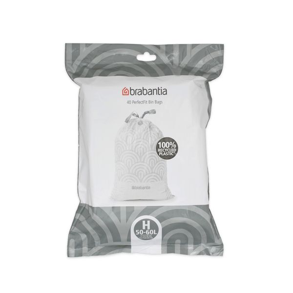 PerfectFit Bin Bags Code H (50-60 litre), 40 bags in dispenser pack